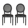 French Country Dining Chair With Cane Backrest (Set of 2)