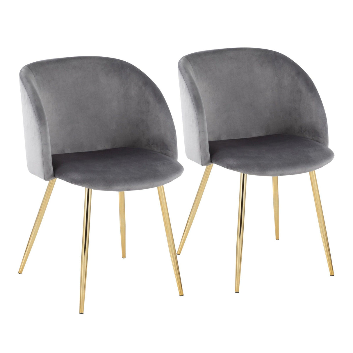 Luna - Contemporary Chair (Set of 2) - Gold Metal