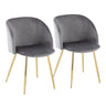 Luna - Contemporary Chair (Set of 2) - Gold Metal