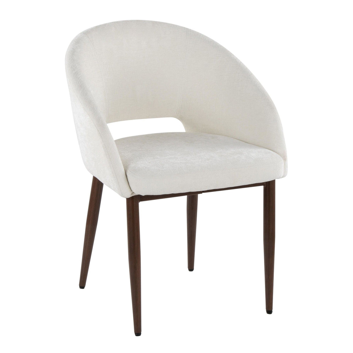Renee - Upholstered Contemporary Chair (Set of 2) - Walnut Metal Legs
