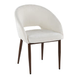Renee - Upholstered Contemporary Chair (Set of 2) - Walnut Metal Legs