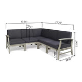 Perla - 5 Pieces Sofa Set
