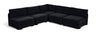 Hammond - Velvet Performance Fabric Upholstered 5 Piece Armless Sectional