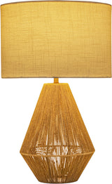 Soraya - Jute And Cotton Table Lamp - Beige