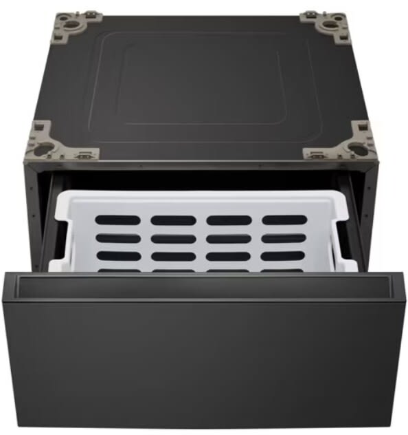 LG SIGNATURE WDP8B 29 Inch Laundry Pedestal Black Steel