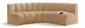 Arc - Velvet 4 Piece Corner Modular Sofa