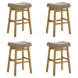 Lenon - Modern Farmhouse Wood Bar Height Kitchen Bar Stool