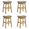 Lenon - Modern Farmhouse Wood Bar Height Kitchen Bar Stool