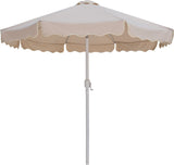 Amalfi - Aluminum Patio Umbrella - White Base / White Pole