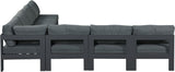 Nizuc - Outdoor Patio 7 Piece Modular Sectional With Gray Frame