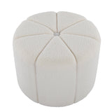 Daisy - Ottoman - White Fabric