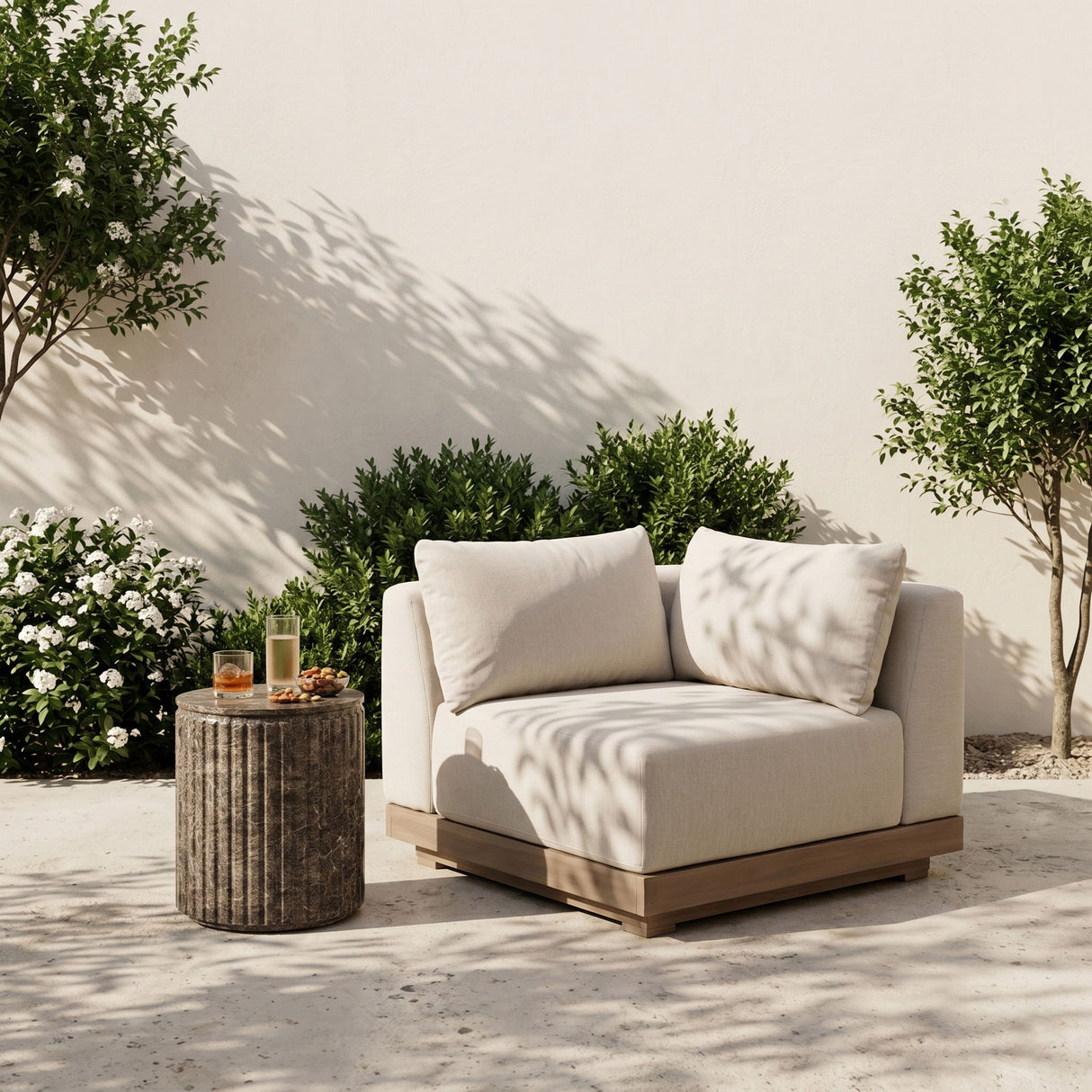 Solace - Olefin Performance Fabric Outdoor Patio Modular Corner Chair