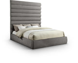 Adam - Chenille Fabric Bed With 89" Headboard