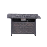 Powder Coated Aluminum Propane Gas Fire Pit Table - Gunmetal