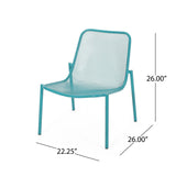 Outdoor Iron Chair With Mesh Design