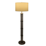 Nimbus - Floor Lamp With 3 Way Rotary Switch Clear Body Base - Silver Gray / White