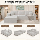 Modern L-Shaped Sectional Sofa With Left Facing Chaise