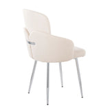 Dahlia - Contemporary Dining Chair (Set of 2) - Chrome Metal