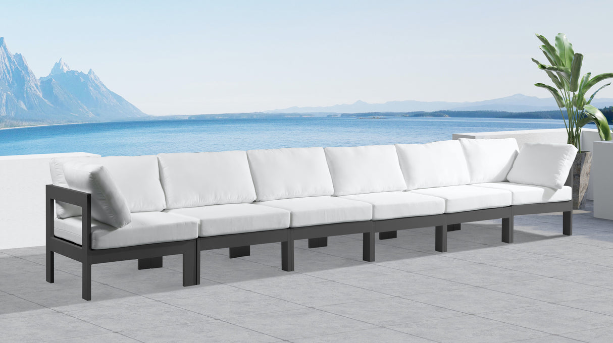 Nizuc - Outdoor Patio 6 Seat Modular Sofa With Gray Frame