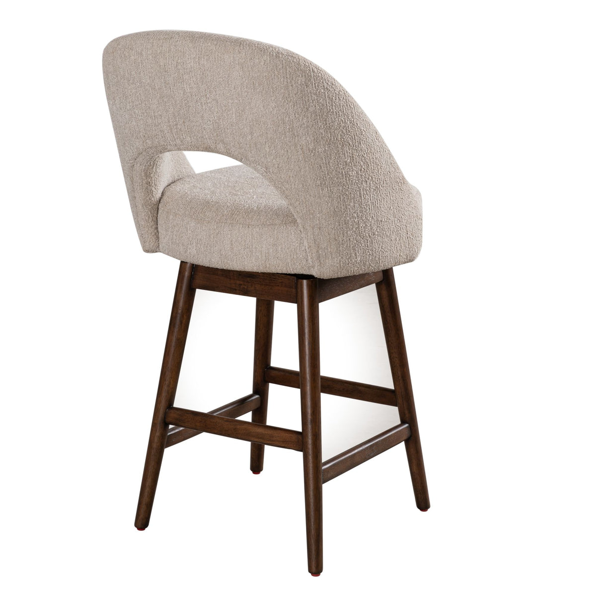 Adrian - 26" Counter Height Swivel Barstool - Ancient Stone / Brown