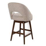 Adrian - 26" Counter Height Swivel Barstool - Ancient Stone / Brown