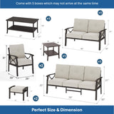 Patio Furniture Set With Coffee Table And Cushions For Backyard