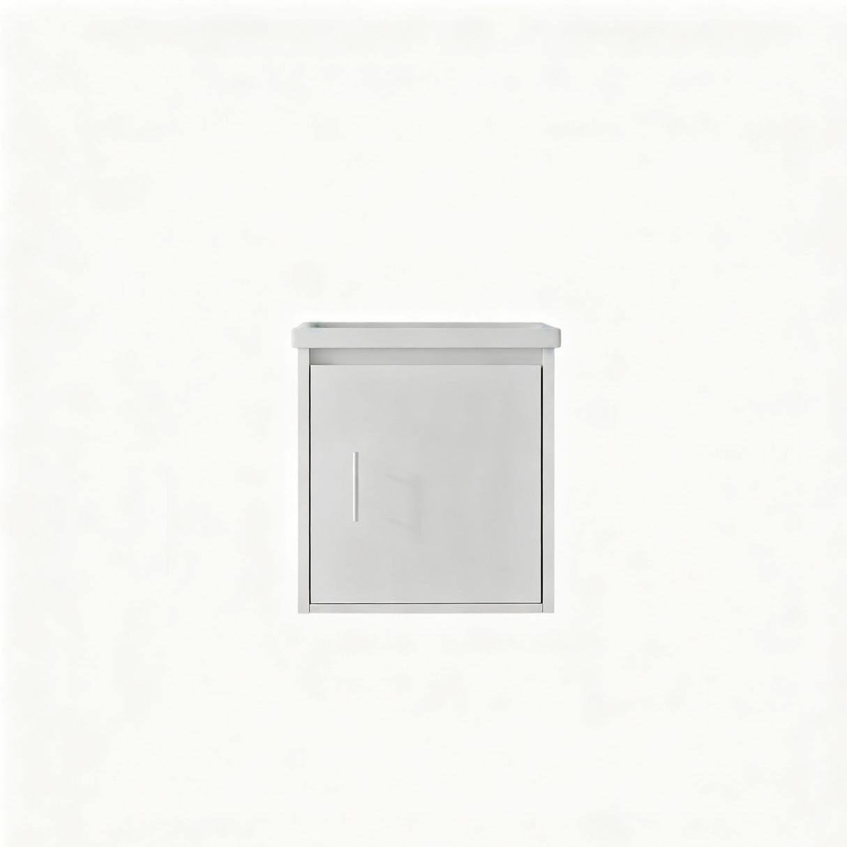 20" Floating Bathroom Vanity Combo With Wall Cabinet, Ceramic Sink & Soft Close Doors - White
