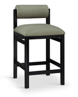 Roundhill - Faux Leather Counter Stool - Black Frame