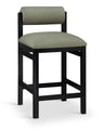 Roundhill - Faux Leather Counter Stool - Black Frame