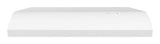 Whirlpool UXT2030ADW white range hood front view