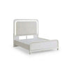 Bed With LED Lights Panel Headboard And Footboard Frame