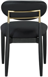 Riccio - Dining Side Chair (Set of 2) - Black And Gold Frame