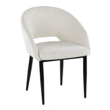 Renee - Upholstered Contemporary Chair (Set of 2) - Black Metal Legs