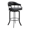 Pharaoh - Swivel Powder Coated And Faux Leather Metal Bar Stool