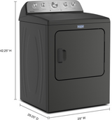 Maytag MGD5605RU Top Load Gas Dryer - drum and door open