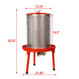 Hydraulic Fruit Wine Press With Apple Crusher, Water-Powered Cider Wine Press - Green