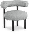 Bordeaux - Boucle Fabric Accent Chair With Black Legs