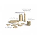 10 Pieces Luxury Natural Marble Dining Room Accessories Set