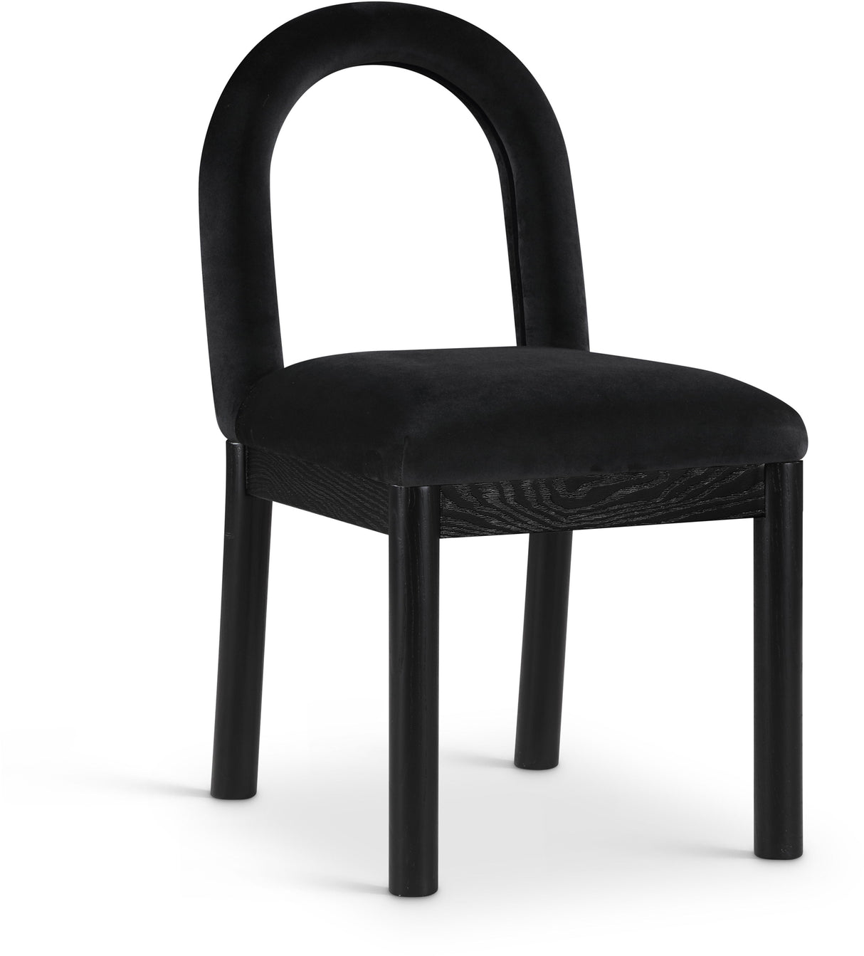 Conrad - Velvet Dining Chair With Black Legs