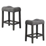 Transitional Style Counter Height Dining Stool With Footrest (Set of 2)