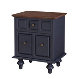Vintage Nightstand With 2 Drawers And Roman Column Legs