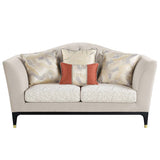Tayden - Loveseat With 4 Pillows - Beige Velvet
