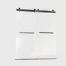 Frameless Double Sliding Soft-Close Shower Door, 3 / 8" (10Mm) Thick SGCC Tempered Glass Door, Matte