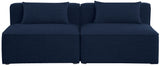 Cube - Linen Modular 2 Seat Armless Sofa