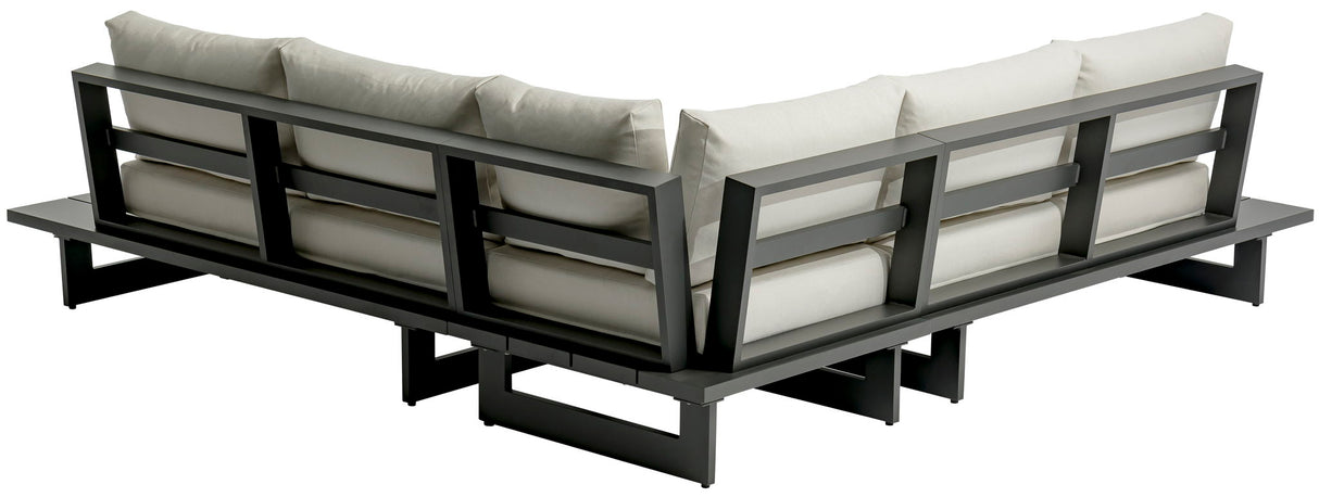 Maldives - Water Resistant Outdoor Patio Sectional With Gray Frame