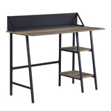 Garima - Writing Desk - Rustic Oak & Black