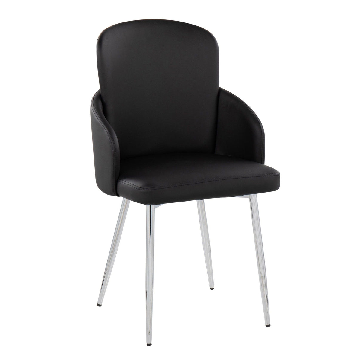Dahlia - Contemporary Dining Chair (Set of 2) - Chrome Metal