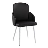 Dahlia - Contemporary Dining Chair (Set of 2) - Chrome Metal