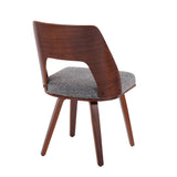 Triad - Chair - Walnut Bamboo And Gray Noise Fabric (Set of 2)