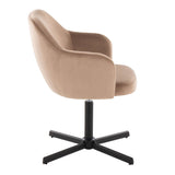 Buena - Swivel Accent Chair - Black Metal Base